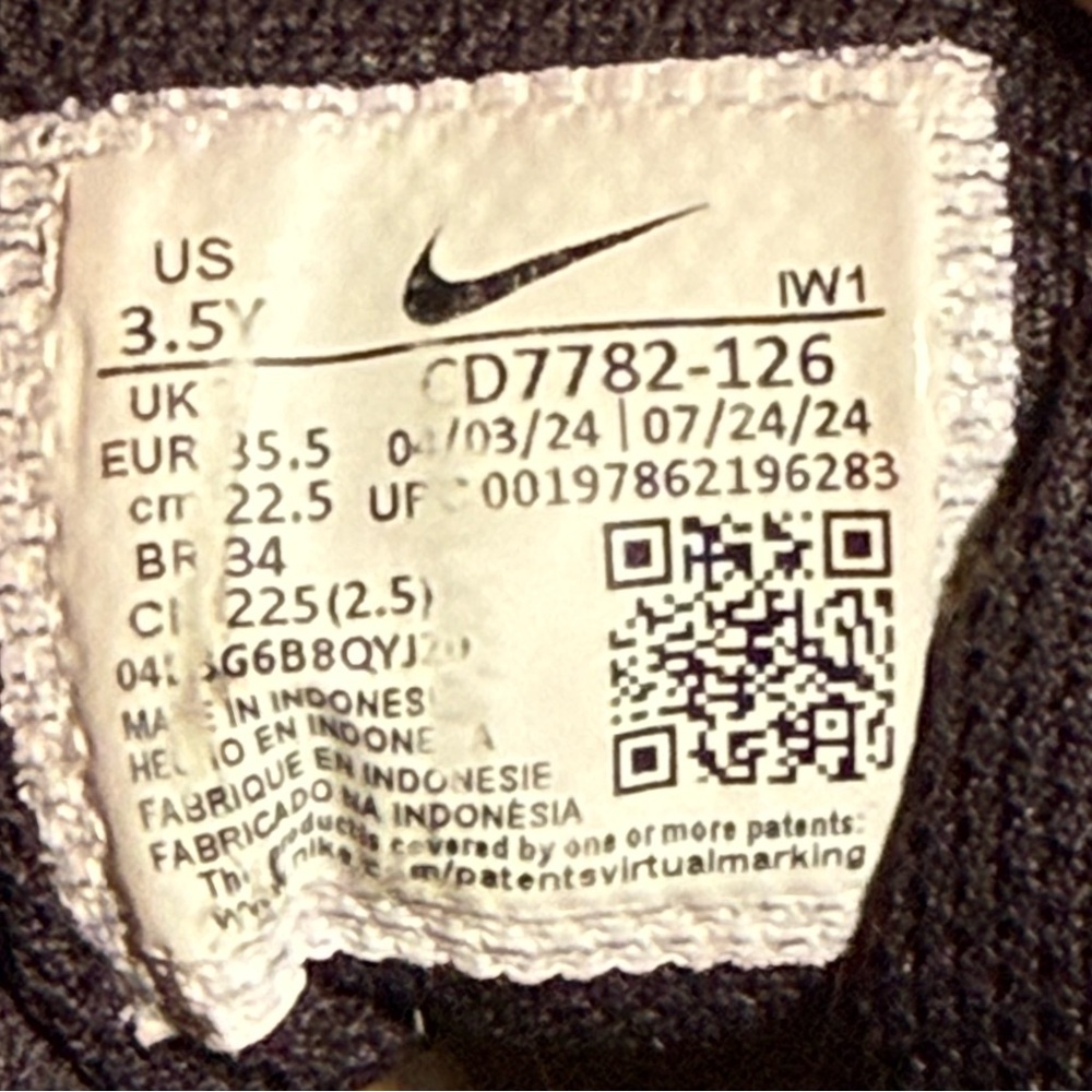 Nike Court Borough Mid 2 Kids Shoes White & Black CD7782-126 Size 3.5Y - Picture 11 of 11